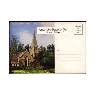 Forest Lawn Memorial   Park Glendale, California (1950's Souvenir Postcard Packet / Folder) Dr. Hubert Eaton Books