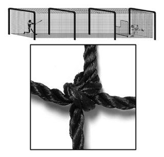 All Star Nylon Batting Tunnel Net w Nyothene Weather Treatment (14 ft. x 70 ft.)  Baseball Batting Cages  Sports & Outdoors