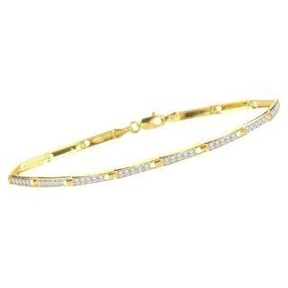 Diamond Fascination 14K Yellow Gold Diamond Accent Line Bracelet Jewelry