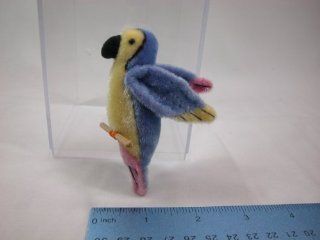 World of Miniature Bears 3.5" Plush Animal Blue Macaw #775 Collectible Miniature Macaw Made by Hand Toys & Games