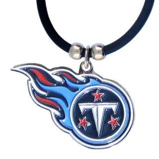 NFL Tennessee Titans Rubber Cord Logo Necklace  Sports Fan Necklaces  Sports & Outdoors
