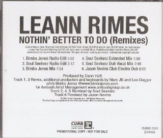 Nothin' Better to Do (Remixes) (Import) (Cd single) Music