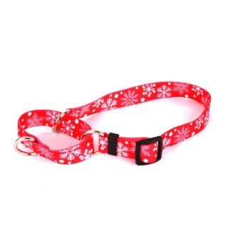 Yellow Dog Design Martingale Pet Collar, Medium, Red Snowflakes  Pet Choke Collars 