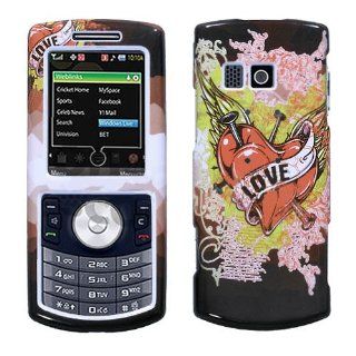 Hard Plastic Snap on Cover Fits Samsung R560 Messager II Love Tattoo MetroPCS Cell Phones & Accessories
