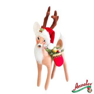 8" Christmas Delights Reindeer by Annalee   Collectible Figurines