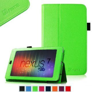 FINTIE (Green) Slim Fit Folio Stand Leather Case Cover for Google Asus Nexus 7 Inch Android Tablet  9 Color Options Computers & Accessories