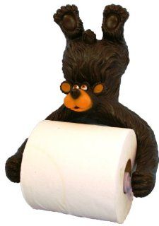 Wildlife Creations Hanging Bear Toilet Paper Holder   Wall Mount Toilet Paper Holder