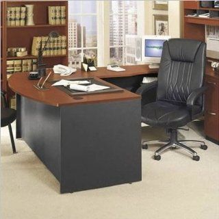 Bush Furniture Series C Right L Shape Wood Executive Desk in Auburn Maple   Home Office Desks