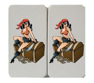 Pirate Girl   White Taiga Hinge Wallet Clutch Clothing
