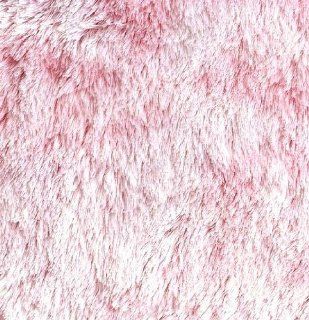 58'' Wide Minky Eyelash Tipped Pink/White Fabric By The Yard