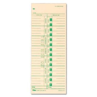 TOPS Time Clock Cards 