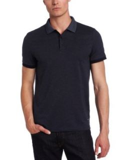 Calvin Klein Sportswear Men's Jacquard Polo With Engineered Collar, Officer Navy, Small at  Mens Clothing store Polo Shirts