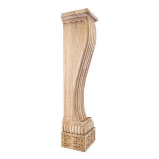 Home Decor FCOR6 MP Baroque Wood Fireplace / Mantel Corbel with Carved Base Detail   Maple   Millwork Corbels  
