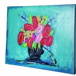 Creative Co Op Wonderland Canvas Art with Flowers, 30 Inch   Prints
