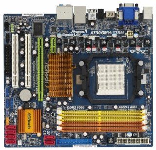 ASRock A790GMH/128M/Socke AM2+/AMD 790GX/4DDR2 1066(AM2+)/128M SidePort/NVIDIA Hybrid SLI/H/MATX Motherboard Electronics