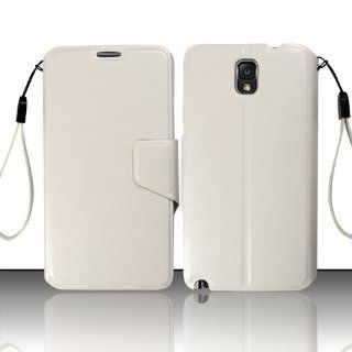 Windowcell for Samsung Galaxy Note 3 N9000   White Leather Horizontal Flap Pouch 