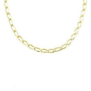 Solid 14k Yellow Gold Open Cuban Link Chain Necklace 4.8mm 22 Jewelry