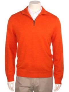 Polo Men's Long Sleeve 1/2 Mock Neck Sweater DECOORANGEHEATHER L at  Mens Clothing store