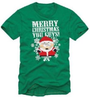 South Park Santa Cartman Merry Christmas, You Guys Men's T Shirt, XX Large Novelty T Shirts Clothing