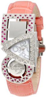 Swisstek SK21909L Limited Edition Swiss Pink And White Diamond Watch With Red Rubies, Interchangeable Leather Strap And Sapphire Crystal Swisstek Watches