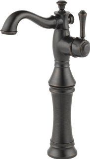 Delta Faucet 797LF RB Cassidy Single Hole Single Handle with Riser, Venetian Bronze   Touch On Bathroom Sink Faucets  