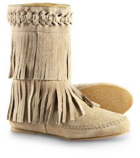 Women's Dingo 9" Double   fringe Boots Taupe, TAUPE, 7.5 Shoes