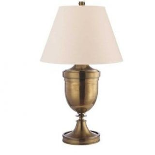 Rhinecliff 1 Light Table Lamp Shade Color White, Finish Vintage Brass, Size Large    