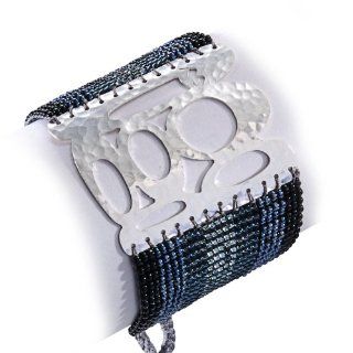 Mishky Handmade Silver Weaved Bracelet   Ovals   Winter Sky Charm Bracelets Jewelry