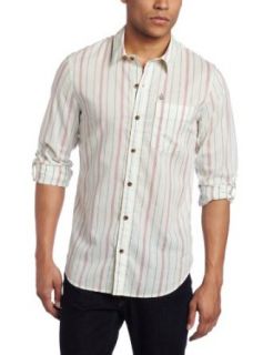 Volcom Men's Leu Long Sleeve, Soy, Large at  Mens Clothing store Button Down Shirts