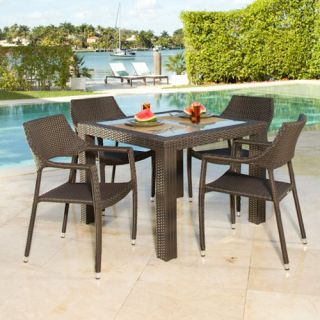Source Outdoor Tuscanna Zen All Weather Wicker Patio Dining Set   Seats 4   Patio Dining Sets
