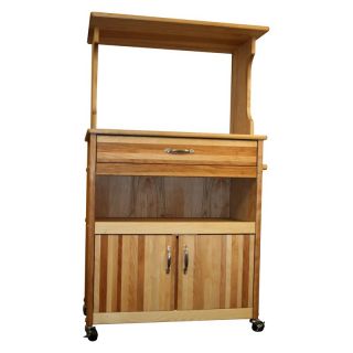 Catskill Microwave Cart with Open/Enclosed Storage   Kitchen Islands and Carts