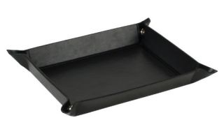 Wolf Designs Heritage Men's Accessories Black Snap Coin Tray   9.5W x 1.5H in.   Mens Jewelry Boxes
