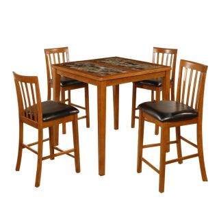 Pablo Faux Marble Inset Counter Height Dining Set   Dining Table Sets