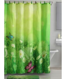 Victoria Classics Butterfly Meadow Shower Curtain   Shower Curtains