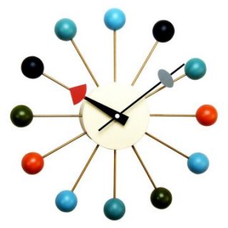 George Nelson Ball 13 in. Wall Clock by Kirch   Control Brand MCM   Wall Clocks