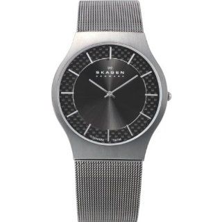Skagen Denmark Grey Carbon Fiber Titanium Mens Watch 803XLTTM Skagen Watches
