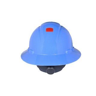 3M Full Brim Hard Hat H 803R UV, 4 Point Ratchet Suspension, Uvicator, Blue Hardhats