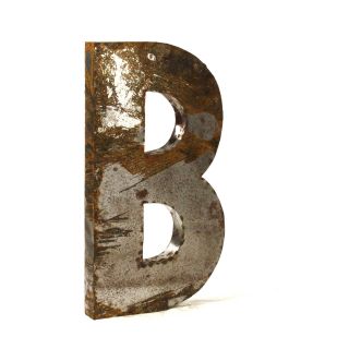 Letter B Metal Wall Art   24.5W x 36H in.   Wall Sculptures and Panels