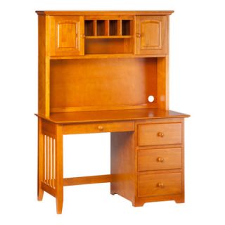 Atlantic Furniture Windsor Desk with Hutch AC698030X Finish Caramel Latte