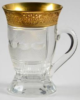 Moser Splendid (Gold) Punch Cup   Gold Encrusted, Cut
