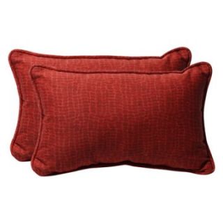 Pillow Perfect 18.5 x 11.5 Decorative Red Animal Print Toss Pillows   Set of 2   Outdoor Pillows