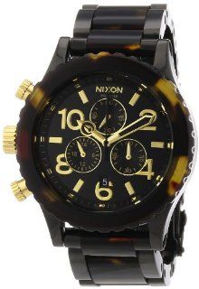 Nixon 42 20 Chrono Watch All Black/Tortoise, One Size [Watch] Nixon Nixon Watches