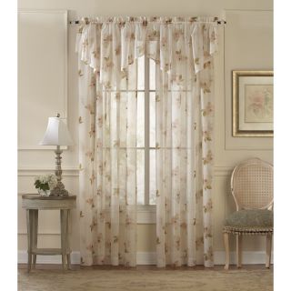 CHF Water Lilly Scroll Curtain Panel Pair with Optional Valance   Curtains