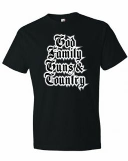 Men's God Family Guns Country T Shirt Clothing