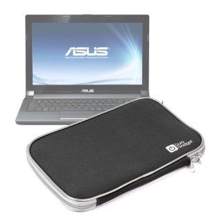 Water Resistant Black Neoprene Laptop Sleeve For ASUS X53Z, Asus X401A 14 inch Laptop (Blue/Black)   (Intel Pentium B980 2.4GHz Processor, 4GB RAM, 320GB HDD, LAN, WLAN, BT, Webcam, Integrated Graphics, Windows 8) And MeeNee MNB737, By DURAGADGET Computer