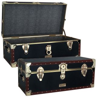 The 1878 Collection 30 Inch Trunk   Black   Storage Trunks