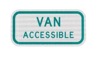 Elderlee, Inc. 9012.784 Handicapped Parking Sign, Van Accessible, MUTCD R7 8P .100 Aluminum, 12 x 6 Inch 3M High Intensity Reflective Sheeting