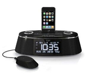 iLuv Vibe Plus Bed Shaker Dual Alarm Clock Dock for iPhone and iPod, (Black)   Players & Accessories