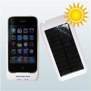 Mobile Power Station White iPhone 2G(1st Gen) 3G 3Gs External Battery Case & Solar Charger. With Extra USB Charging Port and Sync Function. Cell Phones & Accessories