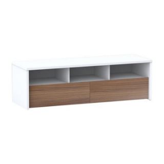 Nexera Liber T Modular Design Your Own Storage and Entertainment System   60 in. TV Stand   White and Espresso   TV Stands